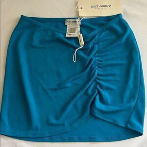 NWT Dolce & Gabbana Beachwear Blue Mini Skirt in Size 30